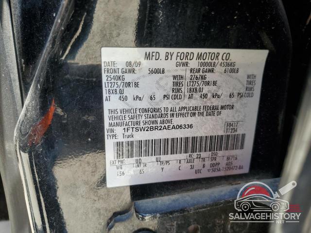 1FTSW2BR2AEA06336 2010 FORD F250 photo no. 12