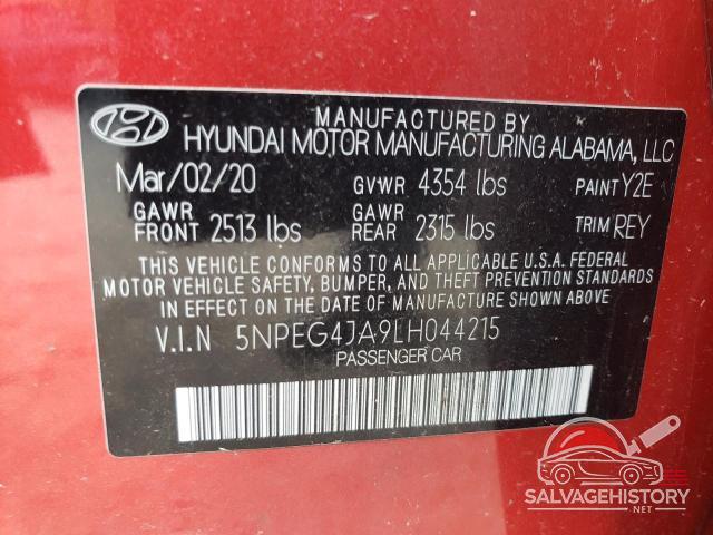 5NPEG4JA9LH044215 2020 HYUNDAI SONATA photo no. 13