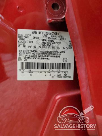 2FMDK3GC8ABB40807 2010 FORD EDGE photo no. 13