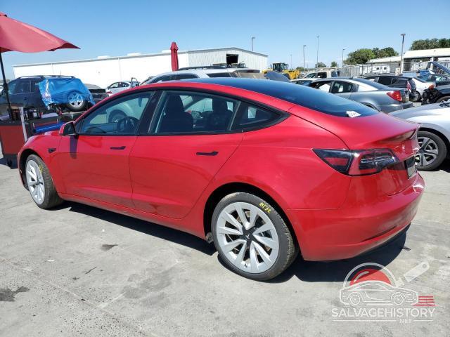 5YJ3E1EA4NF144388 2022 TESLA MODEL 3 photo no. 2