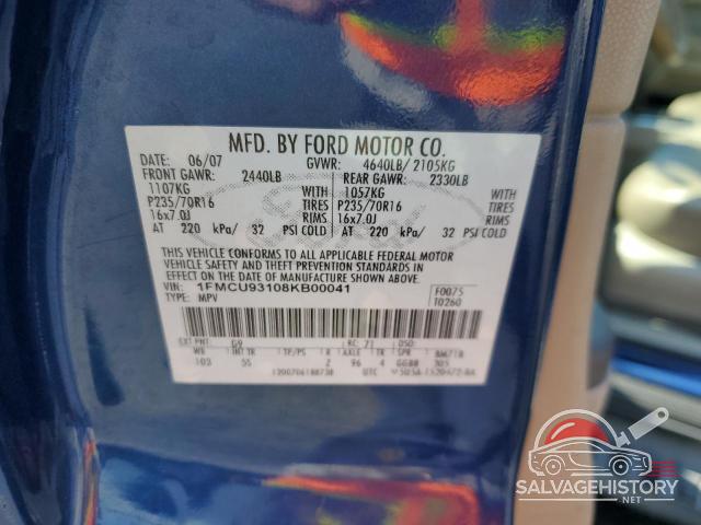 1FMCU93108KB00041 2008 FORD ESCAPE photo no. 13