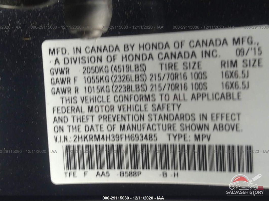2HKRM4H39FH693485 2015 HONDA CR-V photo no. 9
