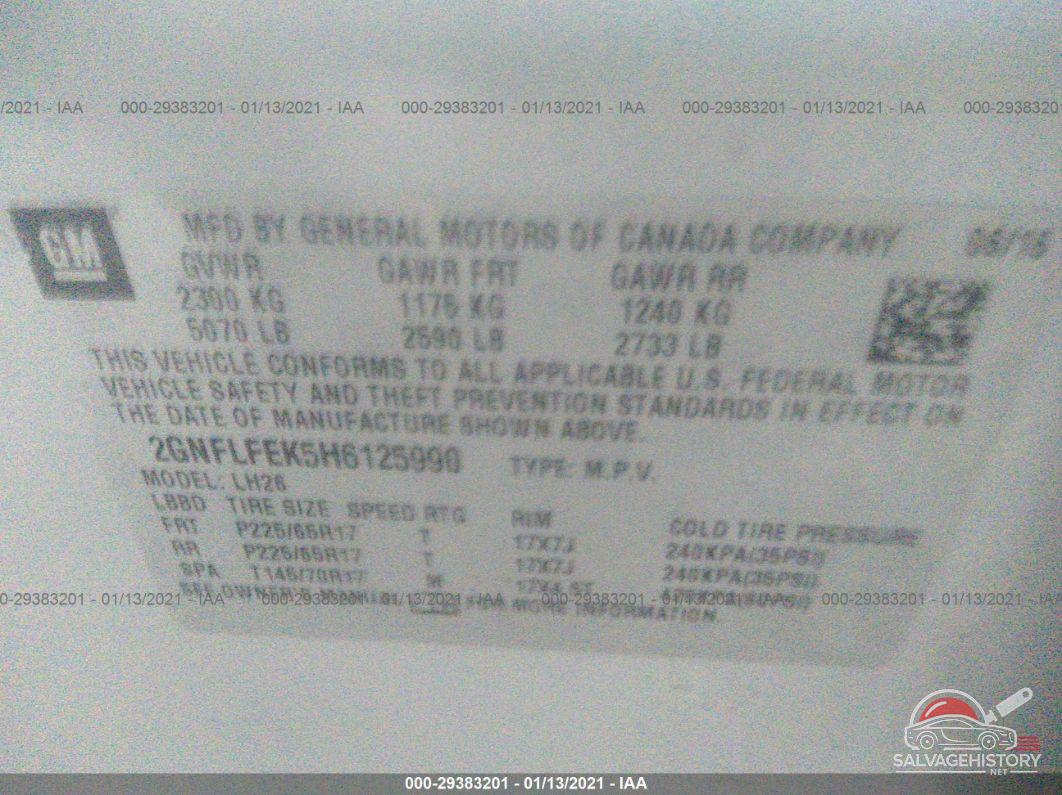 2GNFLFEK5H6125990 2017 CHEVROLET EQUINOX photo no. 9