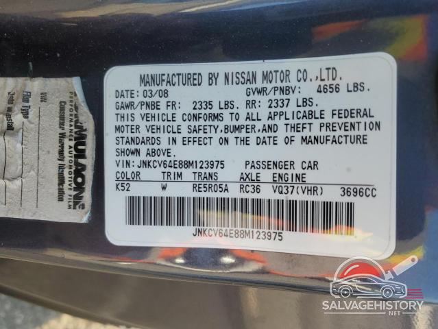 JNKCV64E88M123975 2008 INFINITI G37 photo no. 12
