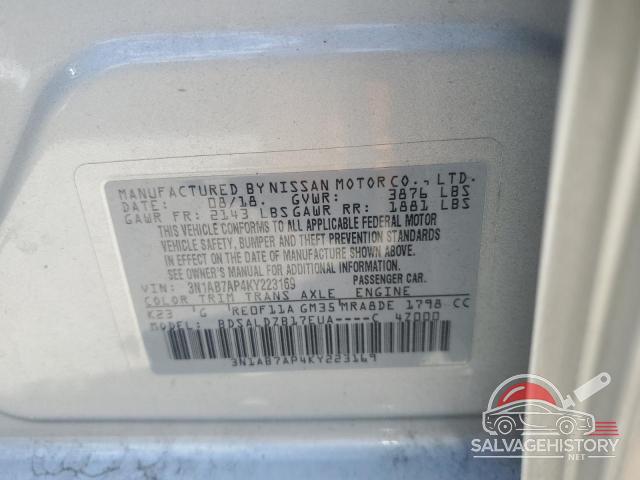 3N1AB7AP4KY223169 2019 NISSAN SENTRA photo no. 12