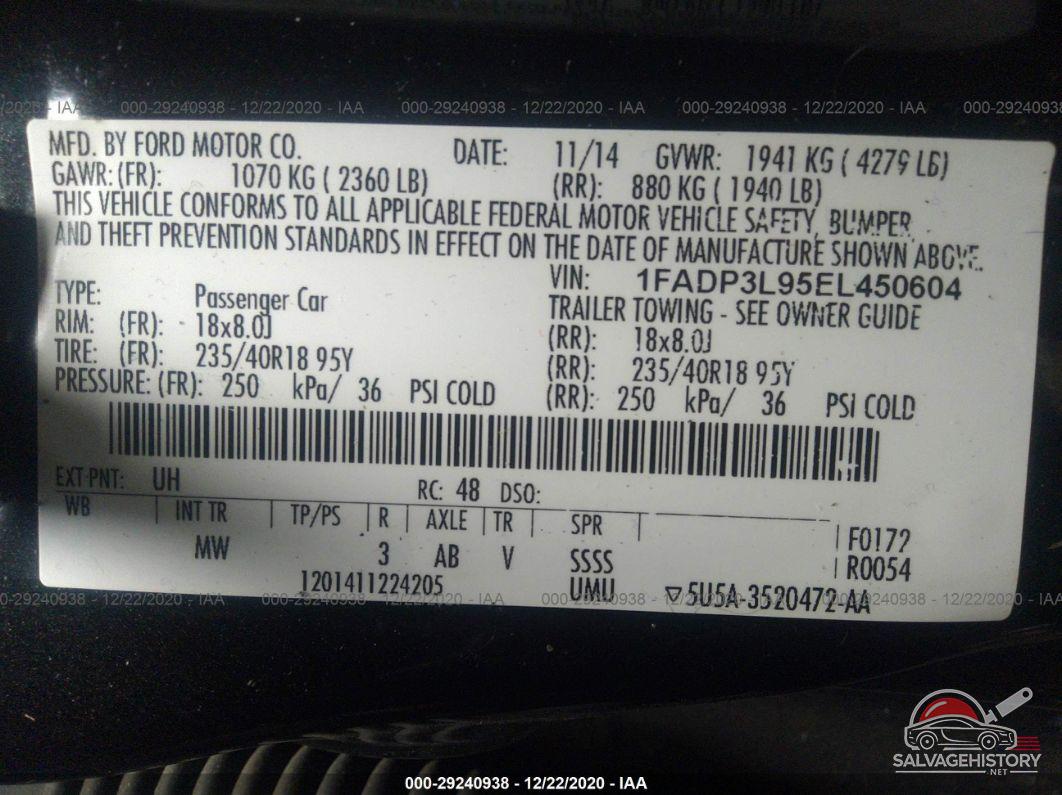 1FADP3L95EL450604 2014 FORD FOCUS photo no. 9