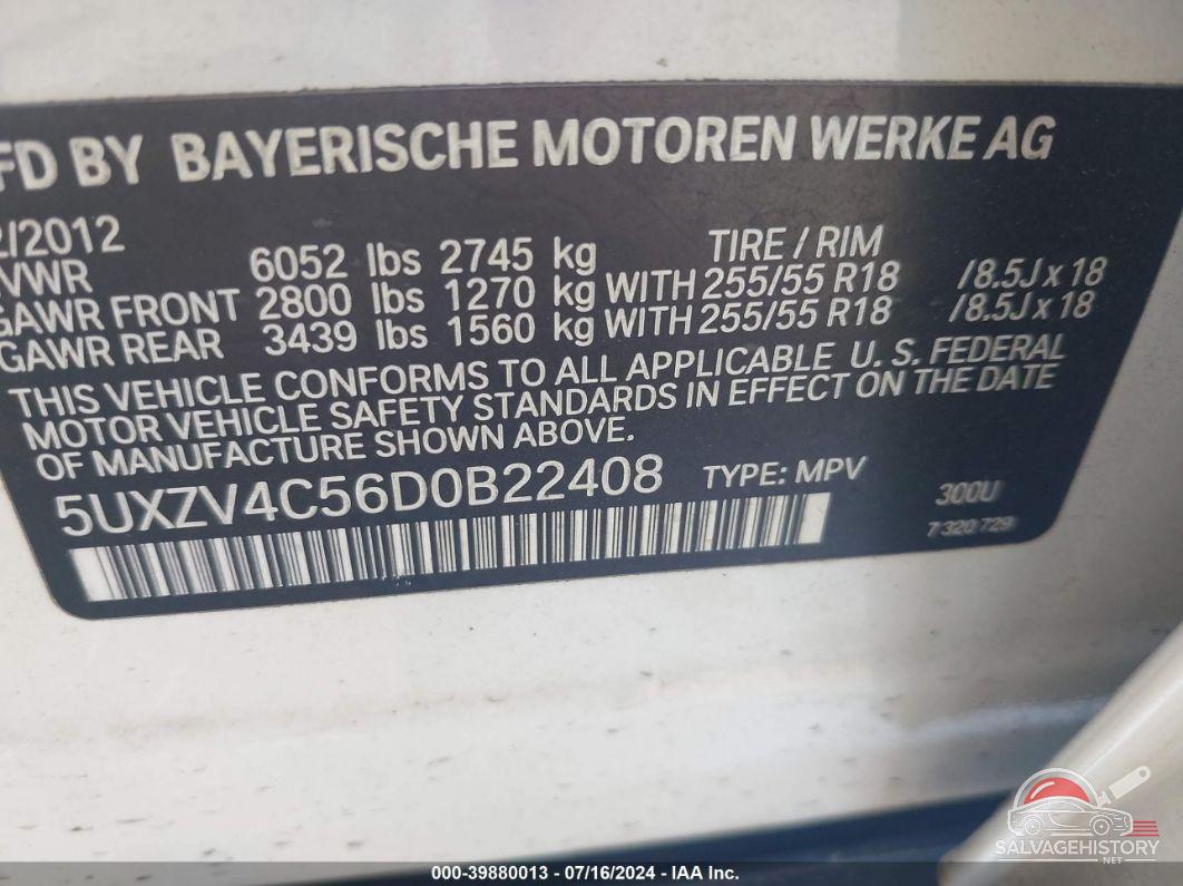 5UXZV4C56D0B22408 2013 BMW X5 photo no. 9
