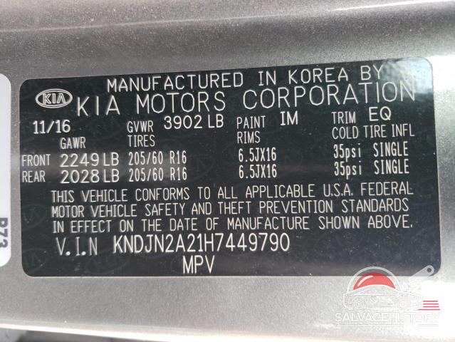 KNDJN2A21H7449790 2017 KIA SOUL photo no. 13