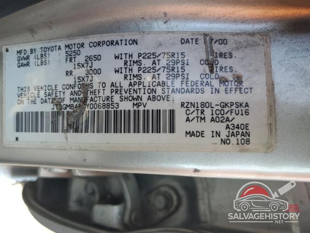 JT3GM84R3Y0068853 2000 TOYOTA 4RUNNER photo no. 13