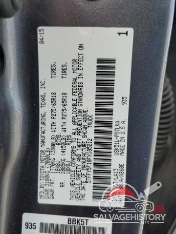 5TFFY5F18FX185012 2015 TOYOTA TUNDRA photo no. 12