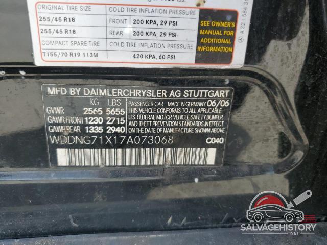 WDDNG71X17A073068 2007 MERCEDES-BENZ S-CLASS photo no. 12