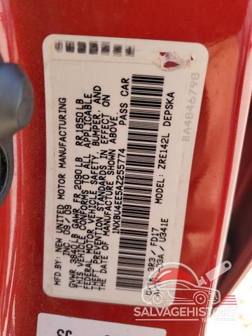 1NXBU4EE5AZ255774 2010 TOYOTA COROLLA photo no. 12