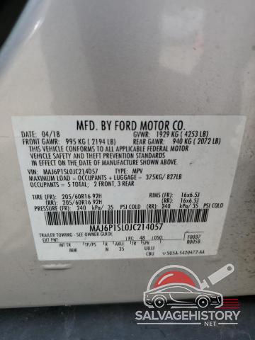 MAJ6P1SL0JC214057 2018 FORD ECOSPORT photo no. 12