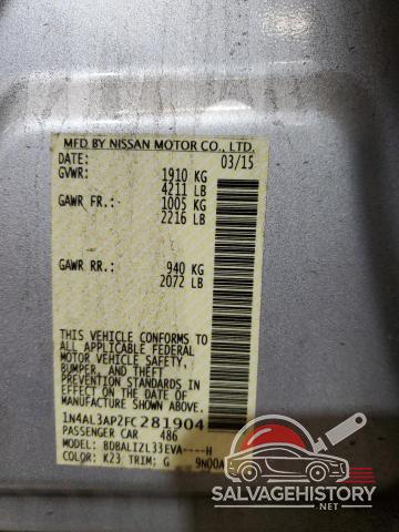 1N4AL3AP2FC281904 2015 NISSAN ALTIMA photo no. 13