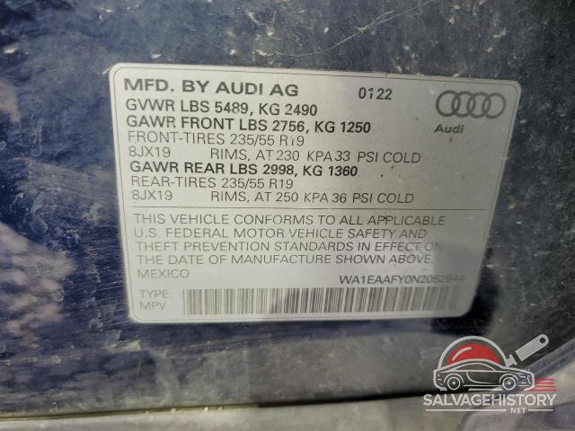 WA1EAAFY0N2052644 2022 AUDI Q5 photo no. 14