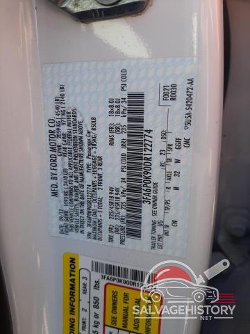 3FA6P0K90DR122774 2013 FORD FUSION photo no. 12