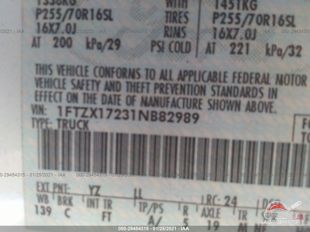 1FTZX17231NB82989 2001 FORD F-150 photo no. 9