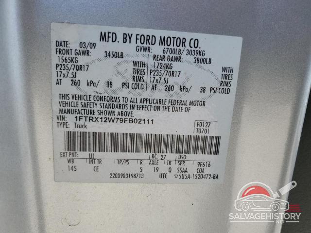 1FTRX12W79FB02111 2009 FORD F-150 photo no. 12