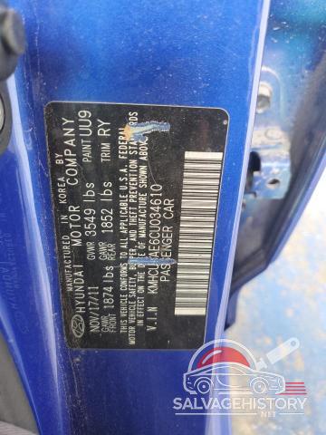 KMHCU5AE6CU034610 2012 HYUNDAI ACCENT photo no. 12