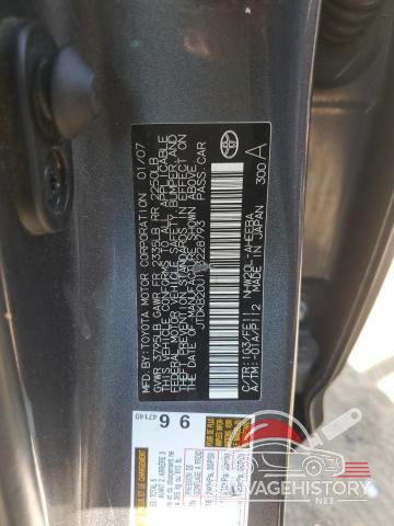 JTDKB20U173228793 2007 TOYOTA PRIUS photo no. 12