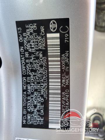 JTDZN3EU7D3277593 2013 TOYOTA PRIUS photo no. 13