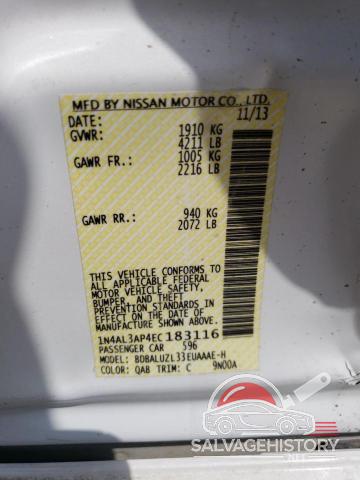 1N4AL3AP4EC183116 2014 NISSAN ALTIMA photo no. 12