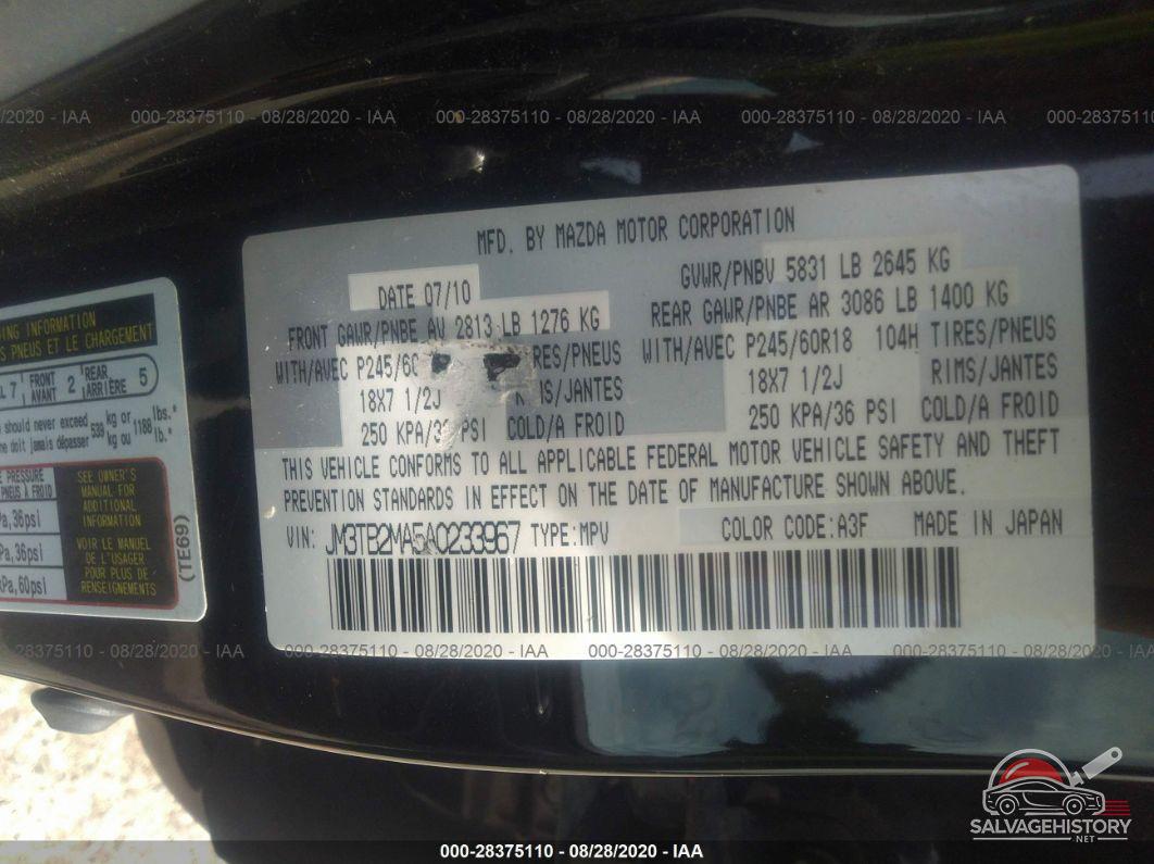 JM3TB2MA5A0233967 2010 MAZDA CX-9 photo no. 9