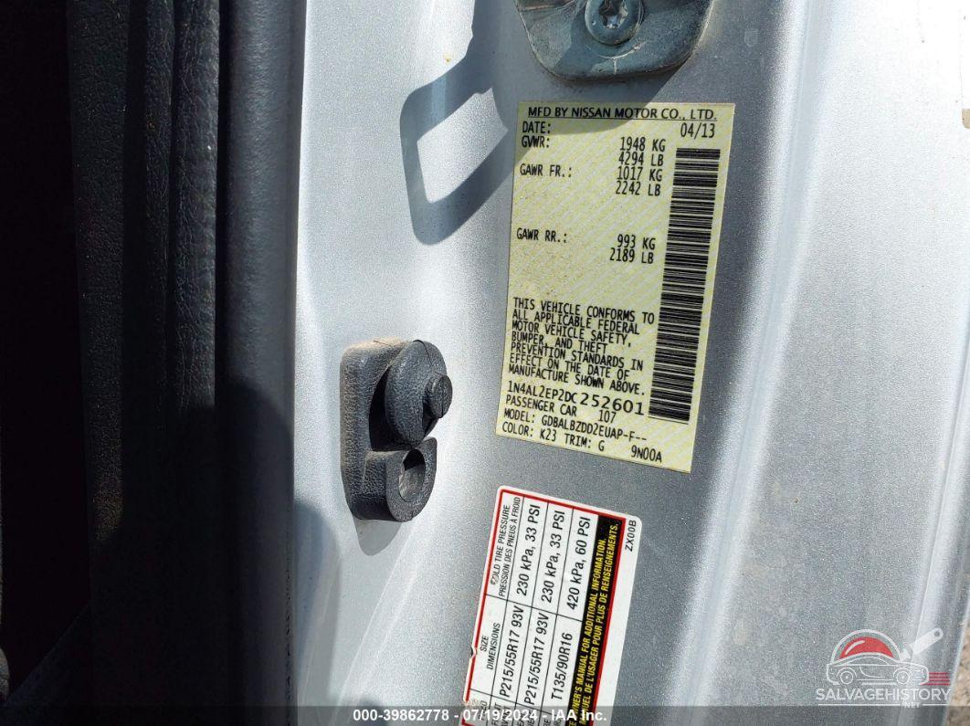 1N4AL2EP2DC252601 2013 NISSAN ALTIMA photo no. 9