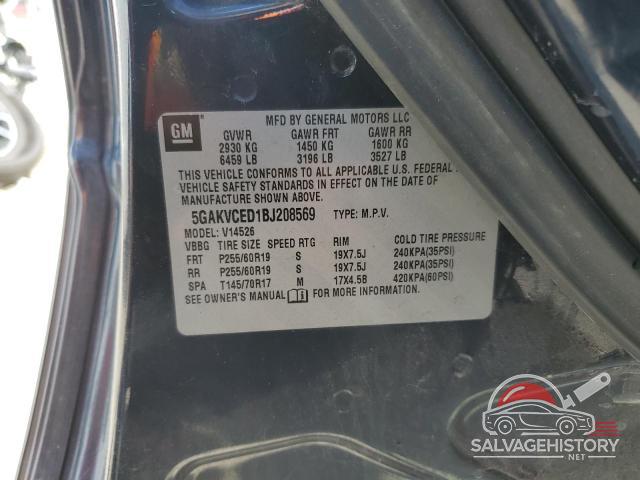 5GAKVCED1BJ208569 2011 BUICK ENCLAVE photo no. 13