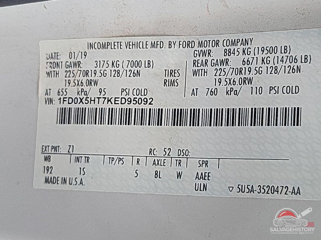 1FD0X5HT7KED95092 2019 FORD F-550 CHASSIS photo no. 5