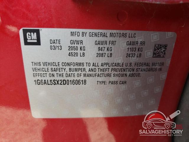 1G6AL5SX2D0160618 2013 CADILLAC ATS photo no. 12