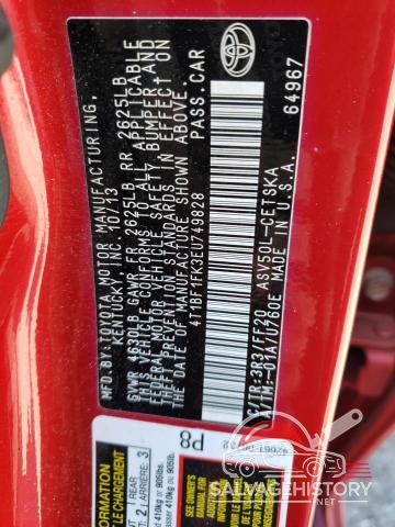 4T1BF1FK3EU749828 2014 TOYOTA CAMRY photo no. 13