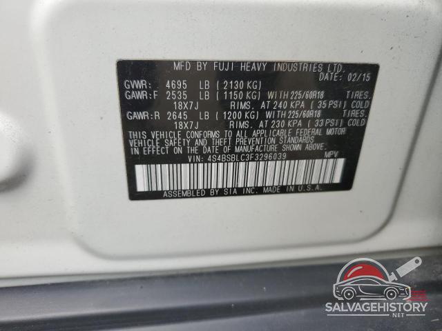 4S4BSBLC3F3296039 2015 SUBARU OUTBACK photo no. 13