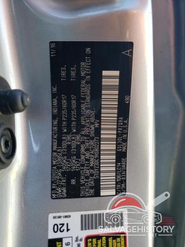 5TDYZ3DC1HS802273 2017 TOYOTA All Models photo no. 14