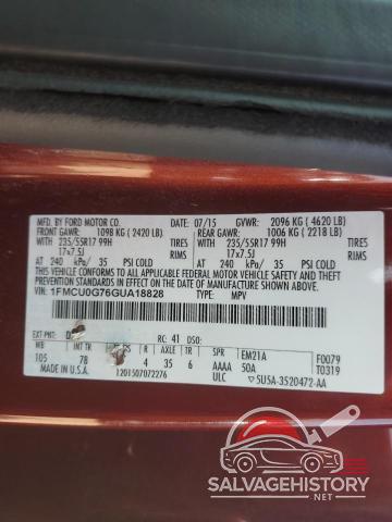 1FMCU0G76GUA18828 2016 FORD ESCAPE photo no. 13
