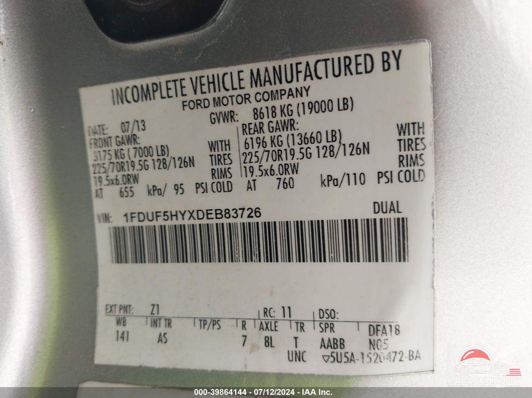 1FDUF5HYXDEB83726 2013 FORD F-550 CHASSIS photo no. 8