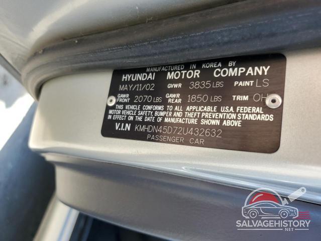 KMHDN45D72U432632 2002 HYUNDAI ELANTRA photo no. 12