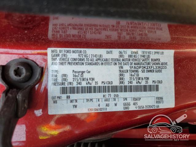 1FADP3K2XFL336233 2015 FORD FOCUS photo no. 13