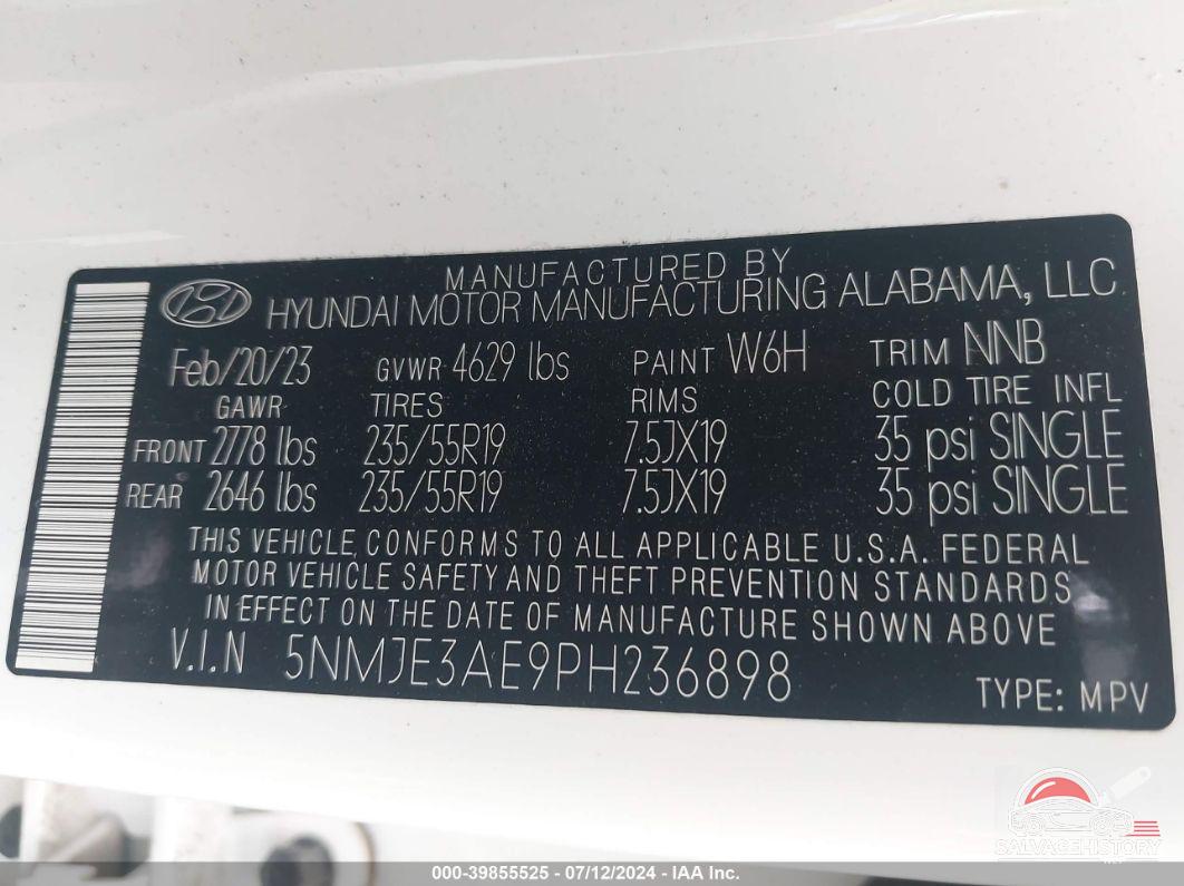 5NMJE3AE9PH236898 2023 HYUNDAI TUCSON photo no. 7