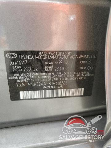 5NPE24AF8JH618763 2018 HYUNDAI SONATA photo no. 12