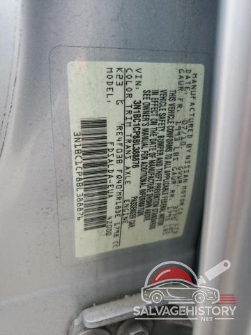 3N1BC1CP8BL388876 2011 NISSAN VERSA photo no. 12