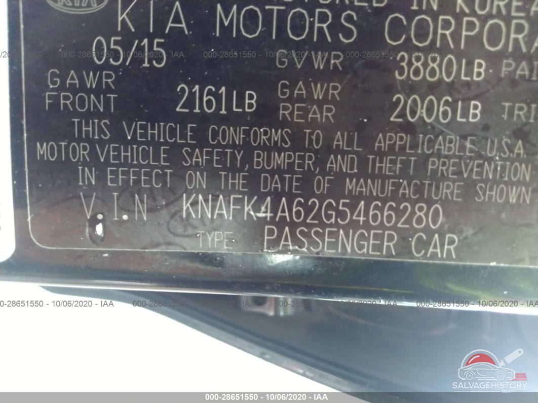 KNAFK4A62G5466280 2016 KIA FORTE photo no. 9