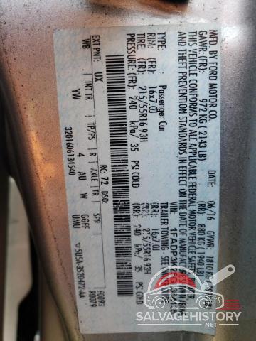 1FADP3K25GL364135 2016 FORD FOCUS photo no. 12