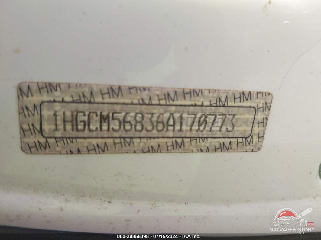 1HGCM56836A170773 2006 HONDA ACCORD photo no. 9