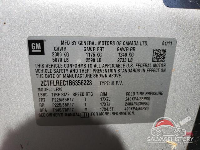 2CTFLREC1B6356223 2011 GMC TERRAIN photo no. 13