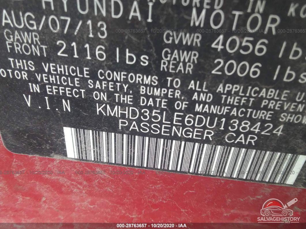 KMHD35LE6DU138424 2013 HYUNDAI ELANTRA GT photo no. 9
