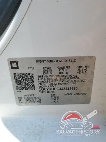 1GC2KUEG4JZ118680 2018 CHEVROLET ALL Models photo no. 12