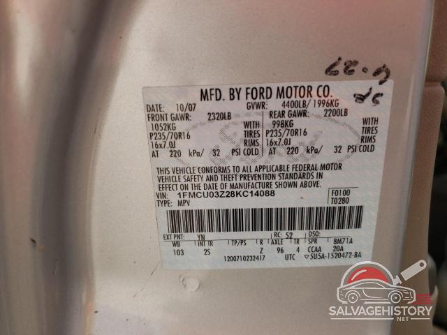 1FMCU03Z28KC14088 2008 FORD ESCAPE photo no. 10