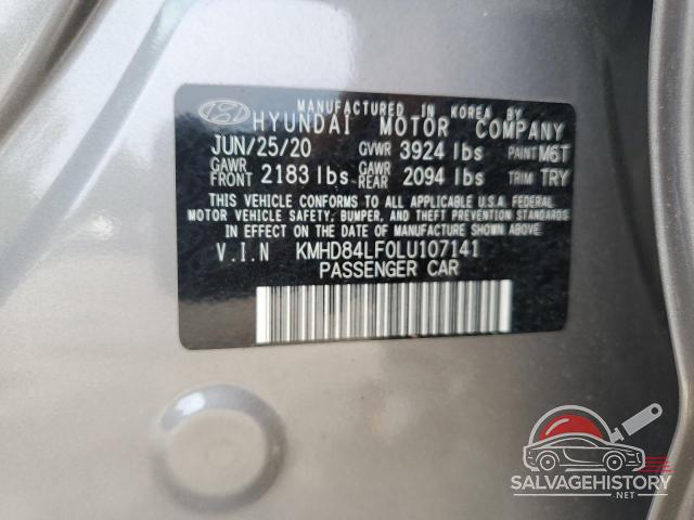 KMHD84LF0LU107141 2020 HYUNDAI ELANTRA photo no. 12