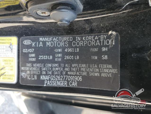 KNAFG526277091906 2007 KIA RONDO photo no. 13